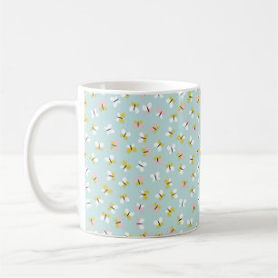 Butterfly And Floral Pattern Coffee Mug