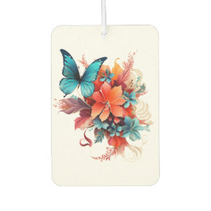 Butterfly and flowers air freshener