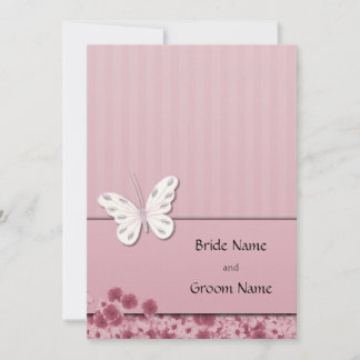 Butterfly And Flowers Invitation