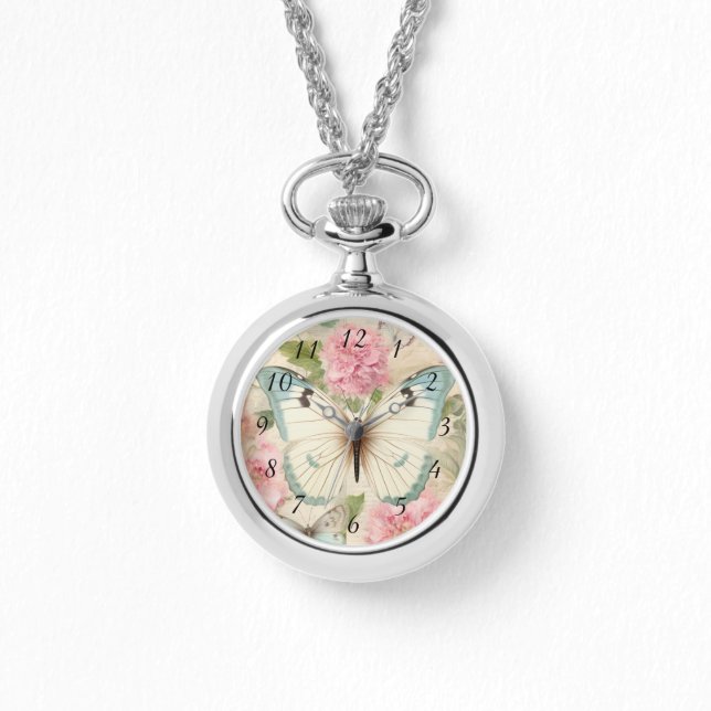 Butterfly and Flowers  Watch (Front)