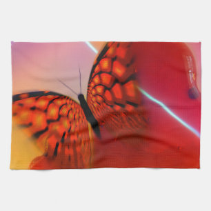 Butterfly and Hearts Kitchen Towel