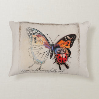 Butterfly and Ladybug Accent Pillow