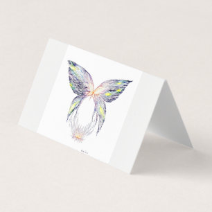 Butterfly and lotus business card