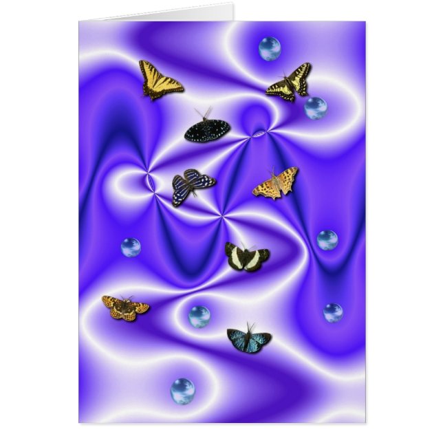 Butterfly and Pearls on purple Silk (Front)