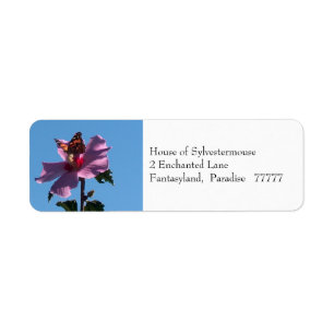 Butterfly and Rose of Sharon Address Labels