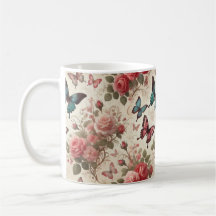 Butterfly and Rose Pattern