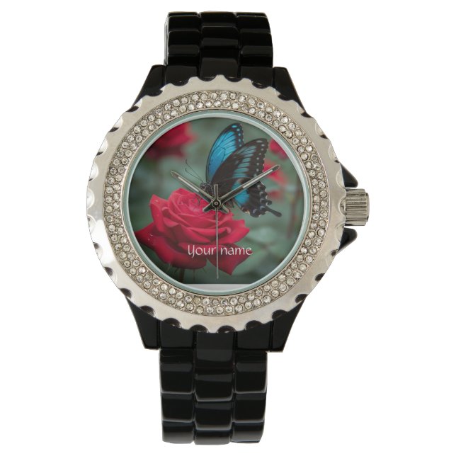 Butterfly and Roses - Beautiful  Watch (Front)