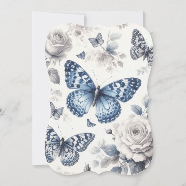 Butterfly and roses card (Front)