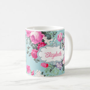 Butterfly and Vintage Roses Mother's Day Gift Mugs