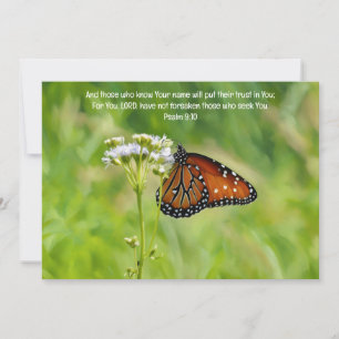 Butterfly and Wildflower Bible Verse Art Flat Card
