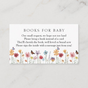 Butterfly and Wildflower Books for Baby Enclosure Card