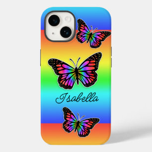 Butterfly and Your Name Personalized Case-Mate iPhone 14 Case