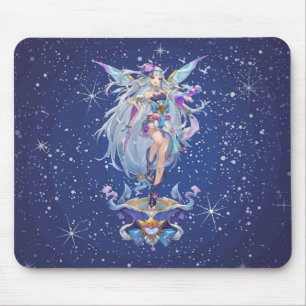 Butterfly Angel in the Stars Mouse Pad
