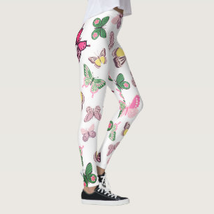 Butterfly Animal Print Leggings - High Waisted
