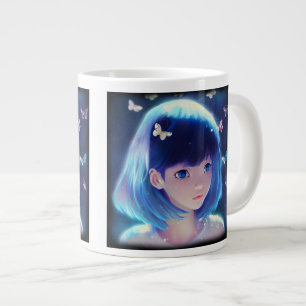 Butterfly Anime Girl Jumbo Mug