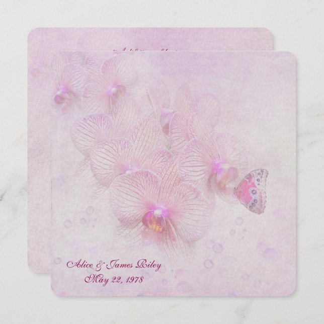 Butterfly Anniversary Party Invitation (Front/Back)