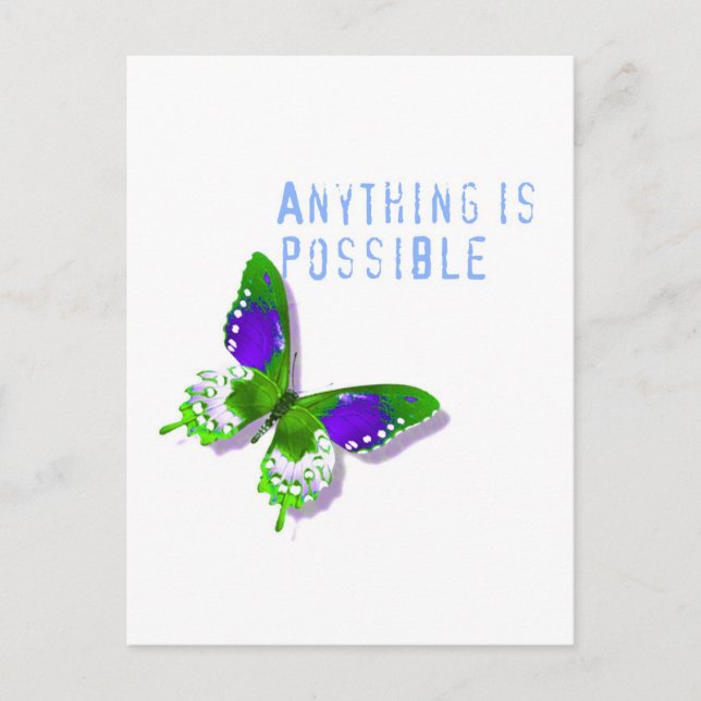 Butterfly Anything is Possible Postcard (Front)