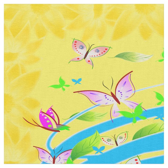 Butterfly Art 12 Custom Fabric (Close Up)