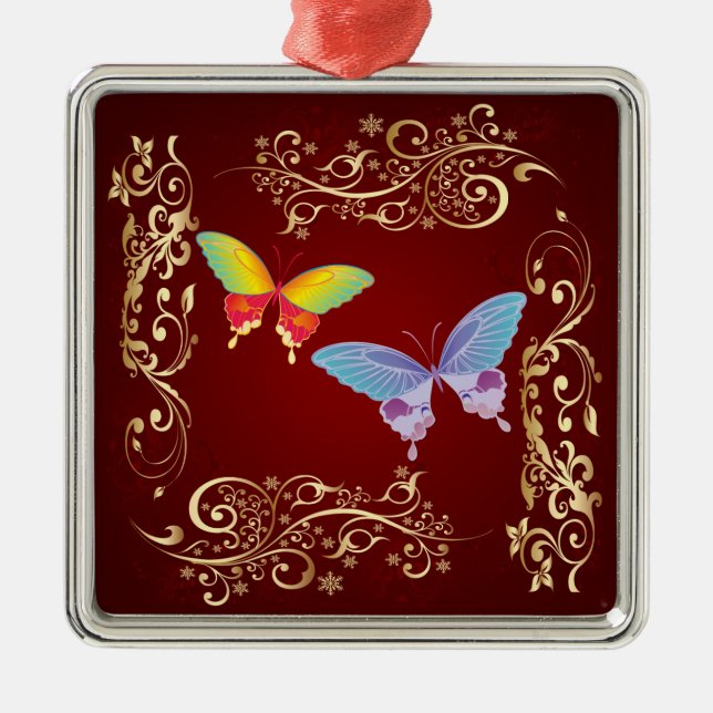 Butterfly Art 1 Ornament (Front)