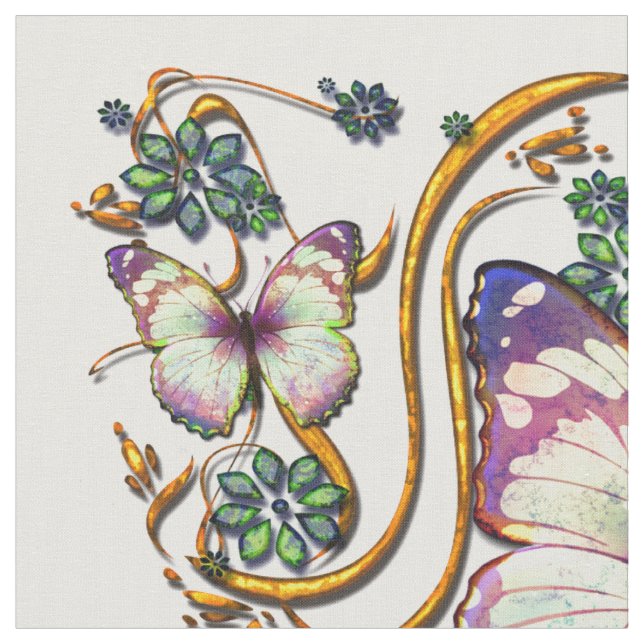 Butterfly Art 6B Custom Fabric (Close Up)