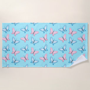 Butterfly Art And Craft Beach Towel