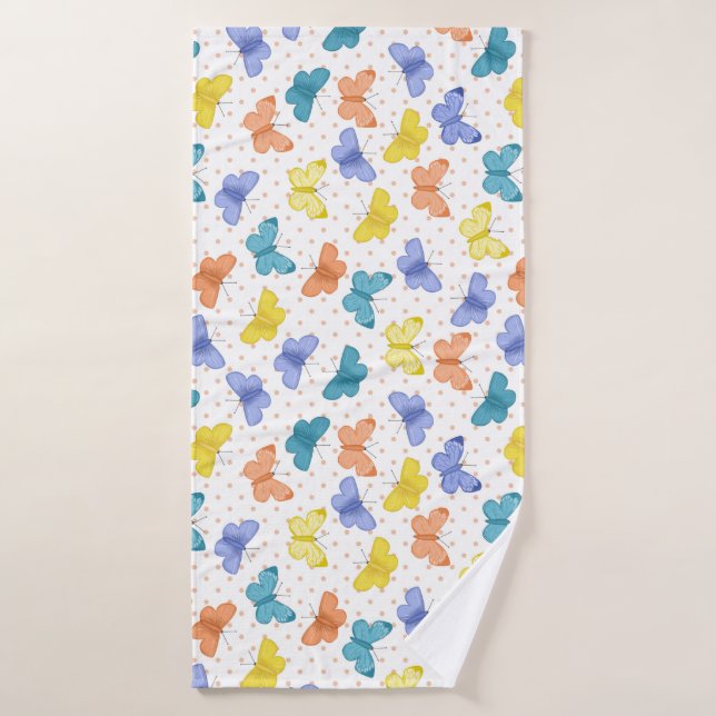 Butterfly Art Ideas Bath Towel (Bath Towel)