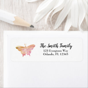Butterfly Art Nature Painting Return Address 