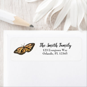 Butterfly Art Nature Painting Return Address Labe