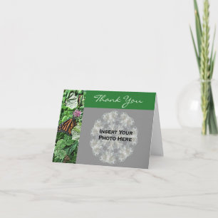 Butterfly Art Personalized Photo  Thank You Card