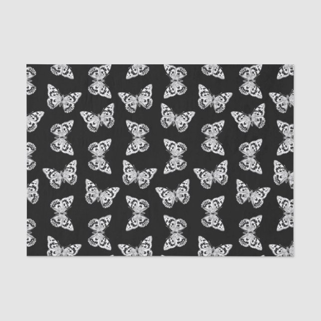Butterfly Art Print Pattern Vintage Butterflies Tissue Paper (Front)