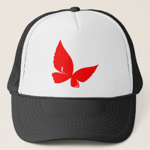 Butterfly Art Red Wings Spring Trucker Hat
