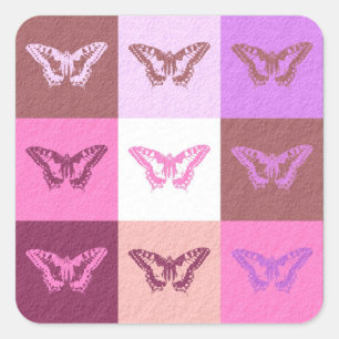 Butterfly Art Square Sticker