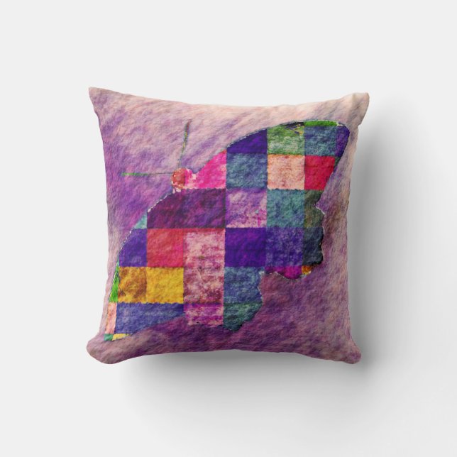 Butterfly Art Throw Pillow (Front)