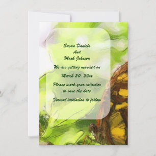 Butterfly Art Wedding  Save The Date