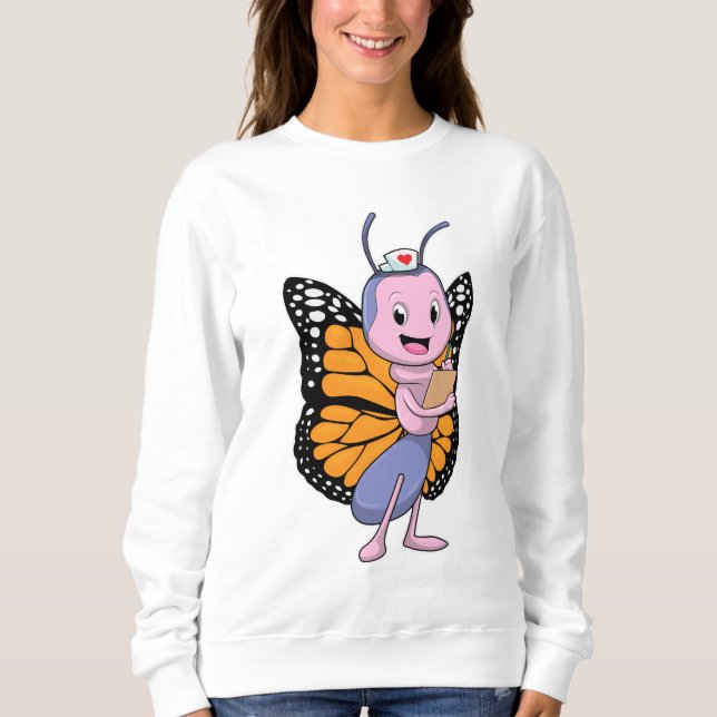 Butterfly as Nurse Sweatshirt (Front)