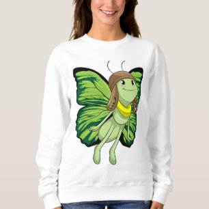 Butterfly as Pilot with Pilot hat Sweatshirt