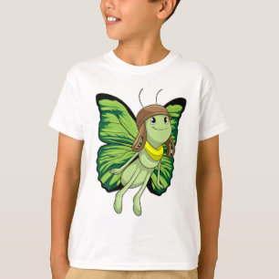 Butterfly as Pilot with Pilot hat T-Shirt