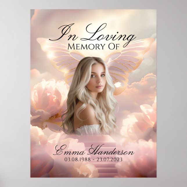  Butterfly Ascend Memorial Welcome Sign Poster  (Front)