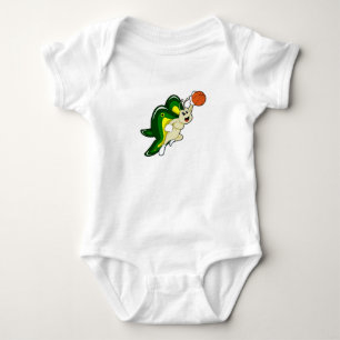 Butterfly at Basketball Sports Baby Bodysuit