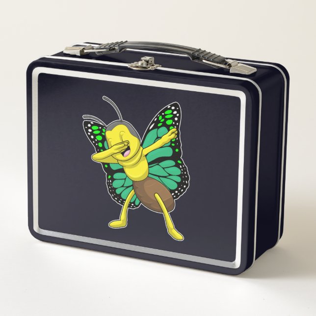 Butterfly at Hip Hop Dance Dab Metal Lunch Box (Front)