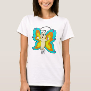 Butterfly at Jumping rope Fitness T-Shirt