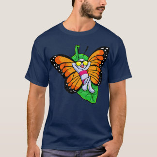 Butterfly at Sunbathing with Sunglasses T-Shirt