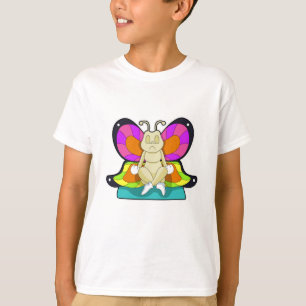 Butterfly at Yoga in Cross-legged T-Shirt