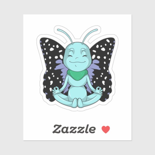 Butterfly at Yoga Stretching Legs (Sheet)