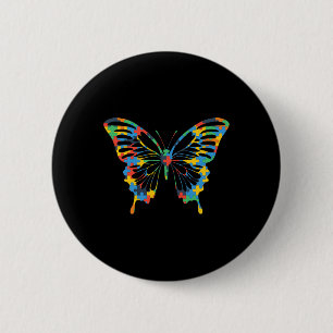 Butterfly Autism Awareness Amazing Puzzle Gift 2 Inch Round Button