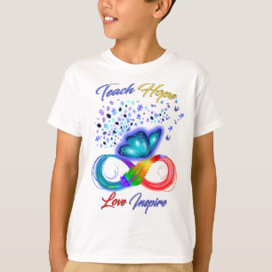 Butterfly Autism Awareness - i Wear Blue For Auti T-Shirt