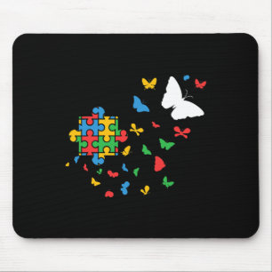 Butterfly Autism Puzzle Autistic Autism Awareness Mouse Pad