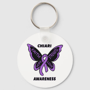 Butterfly/Awareness...Chiari Keychain