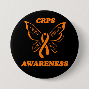 Butterfly/Awareness...CRPS 3 Inch Round Button