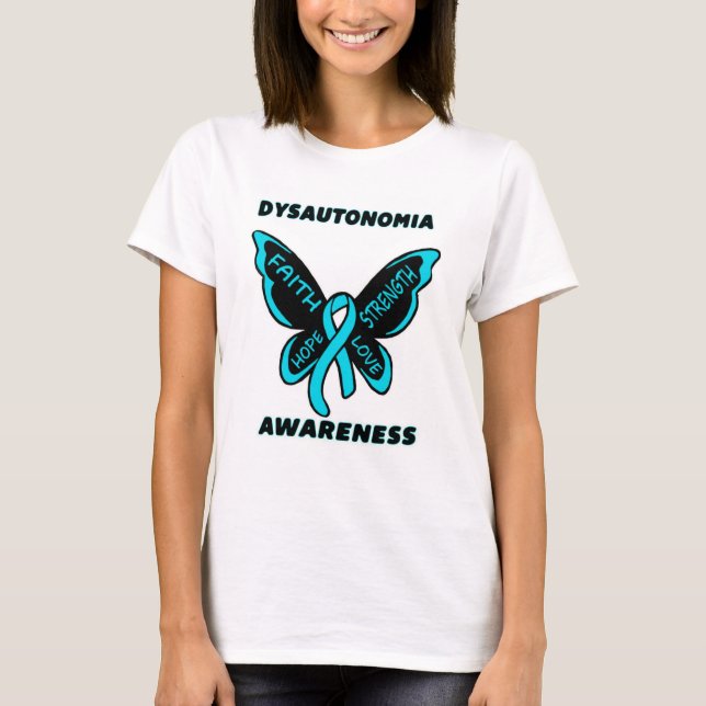 Butterfly/Awareness...Dysautonomia T-Shirt (Front)